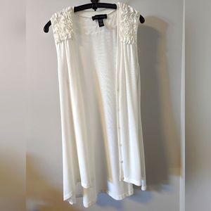 NWOT - Cardigan/Sweater/ Vest - off white with buttons - Medium